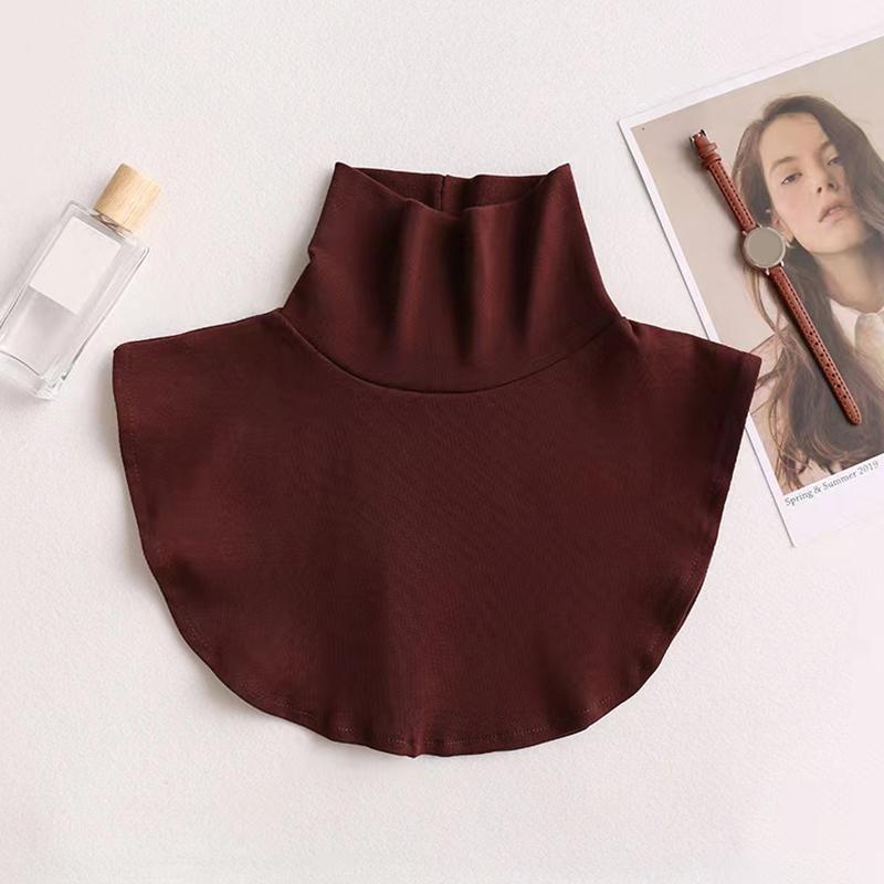 1Pc Neck Guard Clothing Decoration Turtleneck Elastic Detachable Removable Fake Collar Warm Cotton Fashion Striped