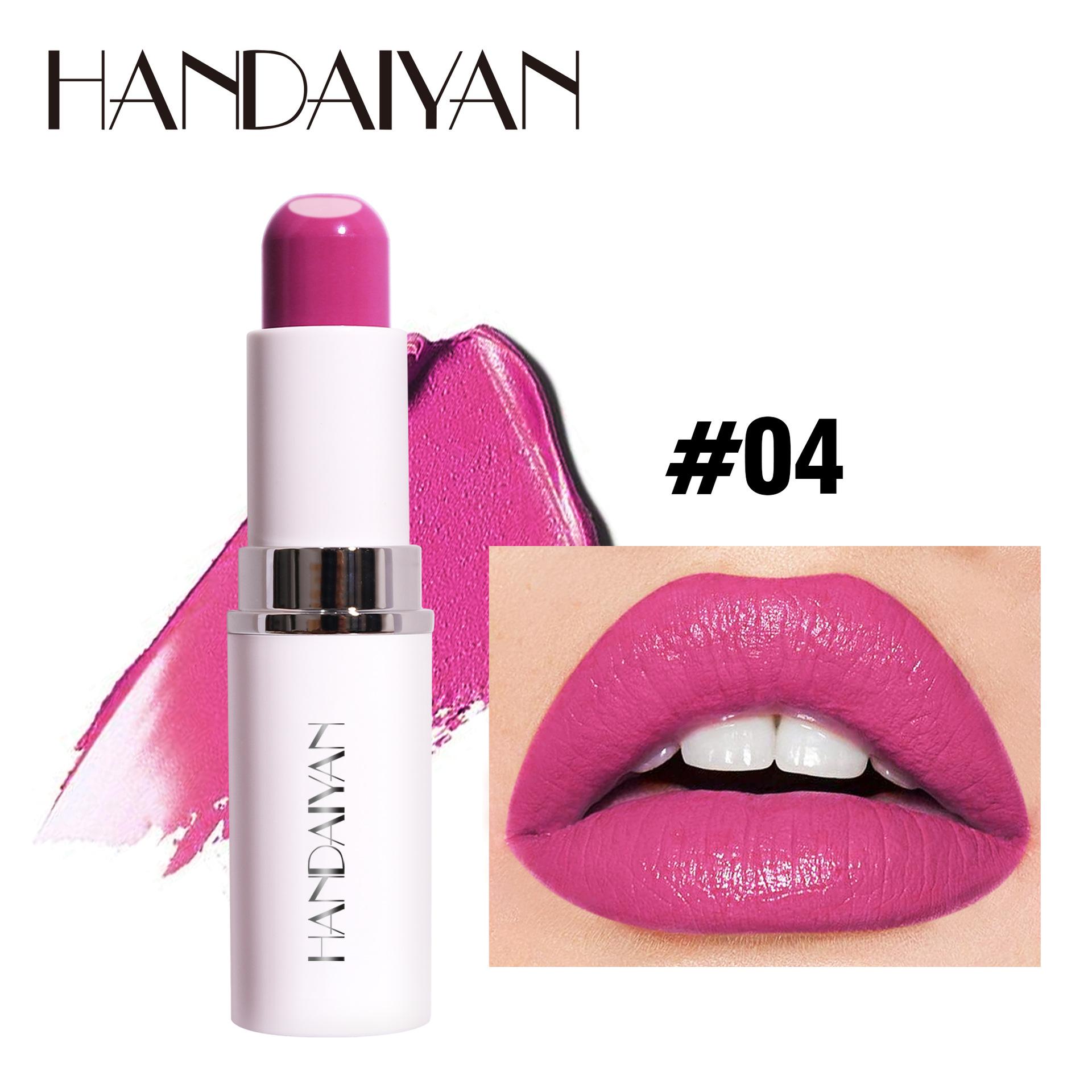 

Новая 8-цветная многофункциональная губная помада «два в одном», матовая увлажняющая, не выцветающая, не выцветающая сэндвич-помада, инструмент для макияжа красоты 04#