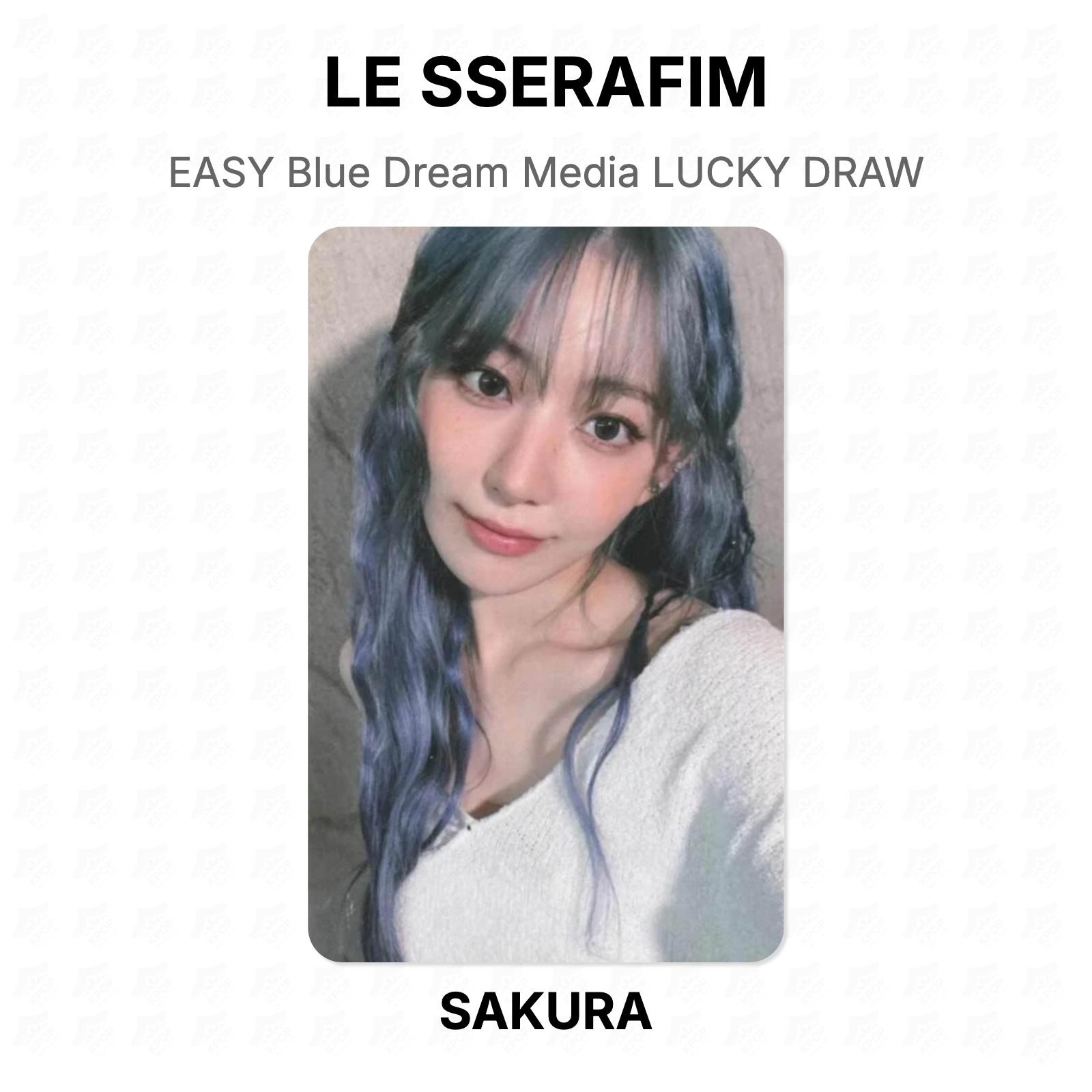 LE SSERAFIM EASY Blue Dream Media LUCKY DRAW Official Photocard SAKURA