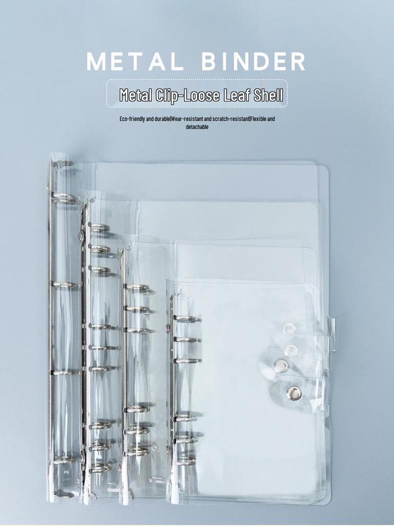 A7/A5/A6/A4/B5 Transparent PVC Planner with Ring Binder and Notebook Cover