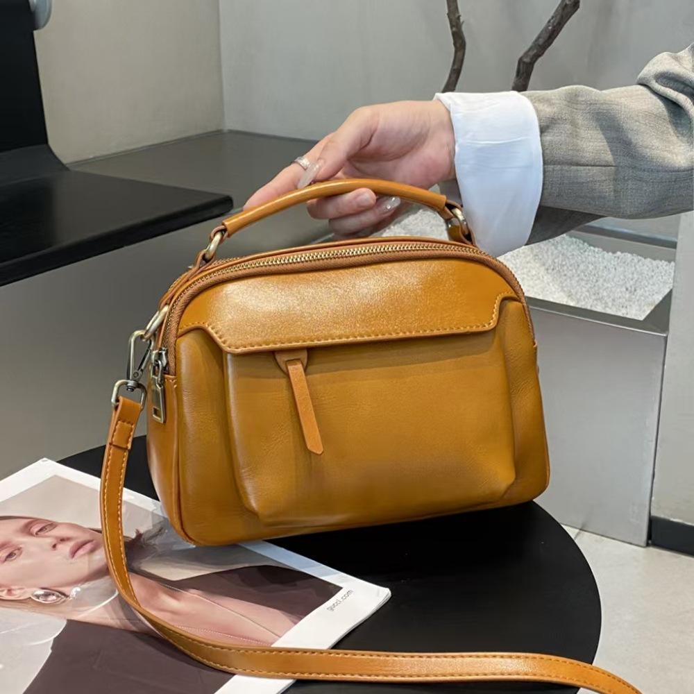 Genuine Leather Women's Bag Fashionable Apple Bag Fashionable Crossbody Handbag
