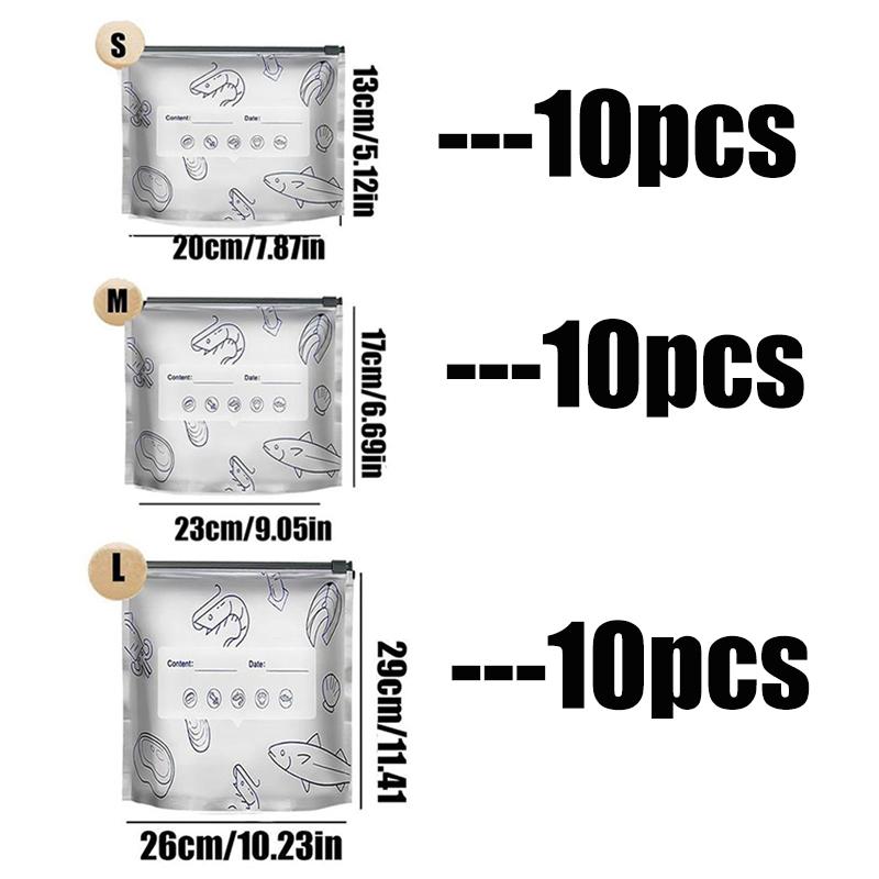 30pcs S/M/L Packaging Sealable Foil Pouch Bags Aluminum Foil Fresh-keeping Bag Sealable Bag Refrigerator Pantry Organizer Bags