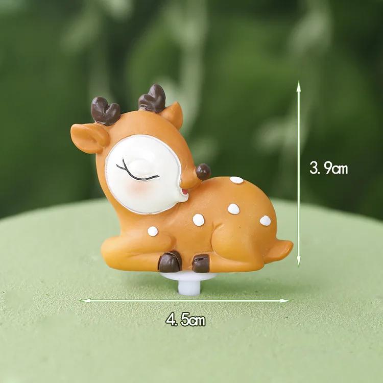 Christmas Cake Toppers Resin Santa Claus Cake Decor Xmas Small House Cupcake Dec Merry Christmas Decor For Home Happy New Year