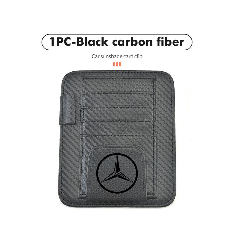 

For Benz Car Sun Visor Card Holder Multifunction Storage Bag Glasses Tickets Clip Accessories AMG VIANO GLB GLC GLE GLK W108