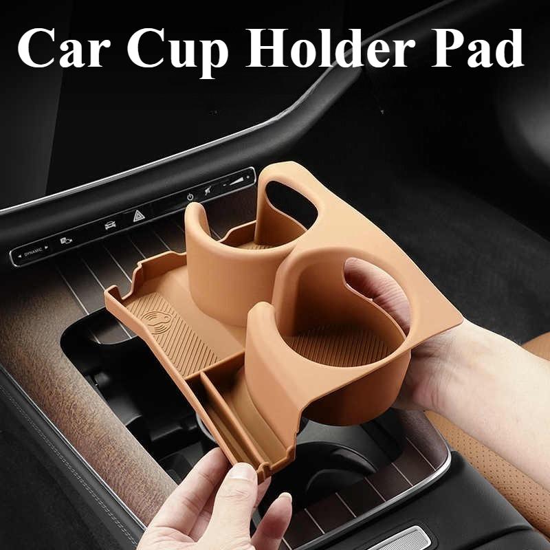 For Mercedes-Benz Car Water Cup Holder Silicone Insert Non-Slip Mat Fit C-Class GLC300L/C260L/C200L/E-Class Interior Decor