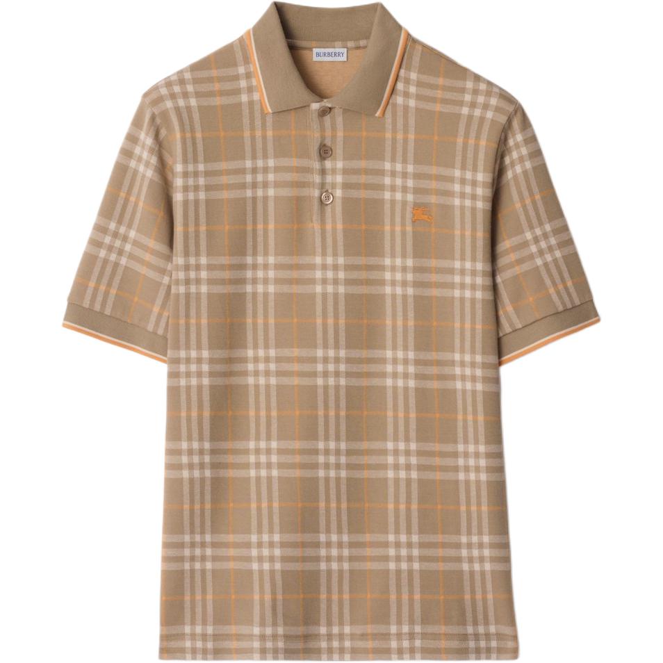 Burberry Checked Cotton Polo Shirt 81101021
