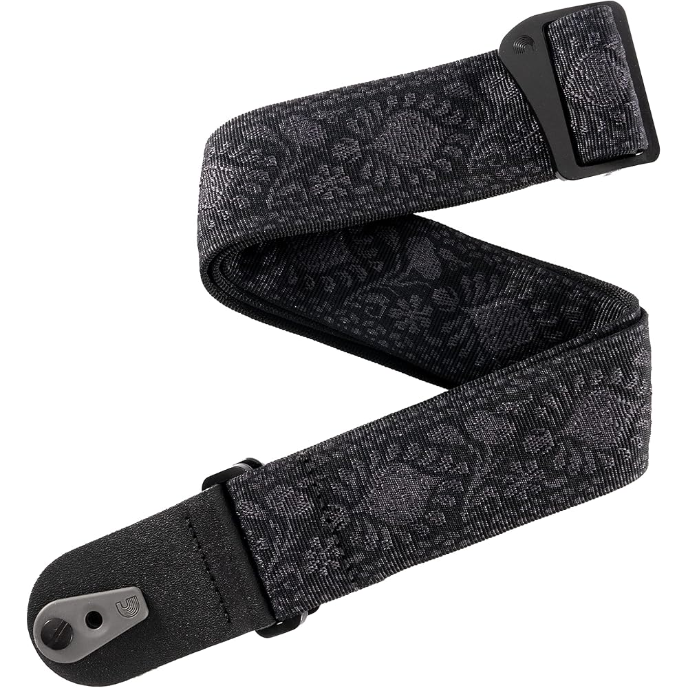 [Planet Waves] D Addario Daddario Guitar Strap with Lock Structure Pad Lock Strap Monterey Black ...