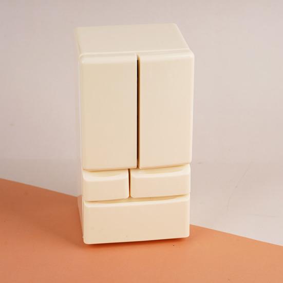 Miniature Refrigerator with Opening Door Realistic Plastic Kitchen Appliance for Toy Room Micro Scene Decor 1/12 Scale Pretend Play Accessory for Kids