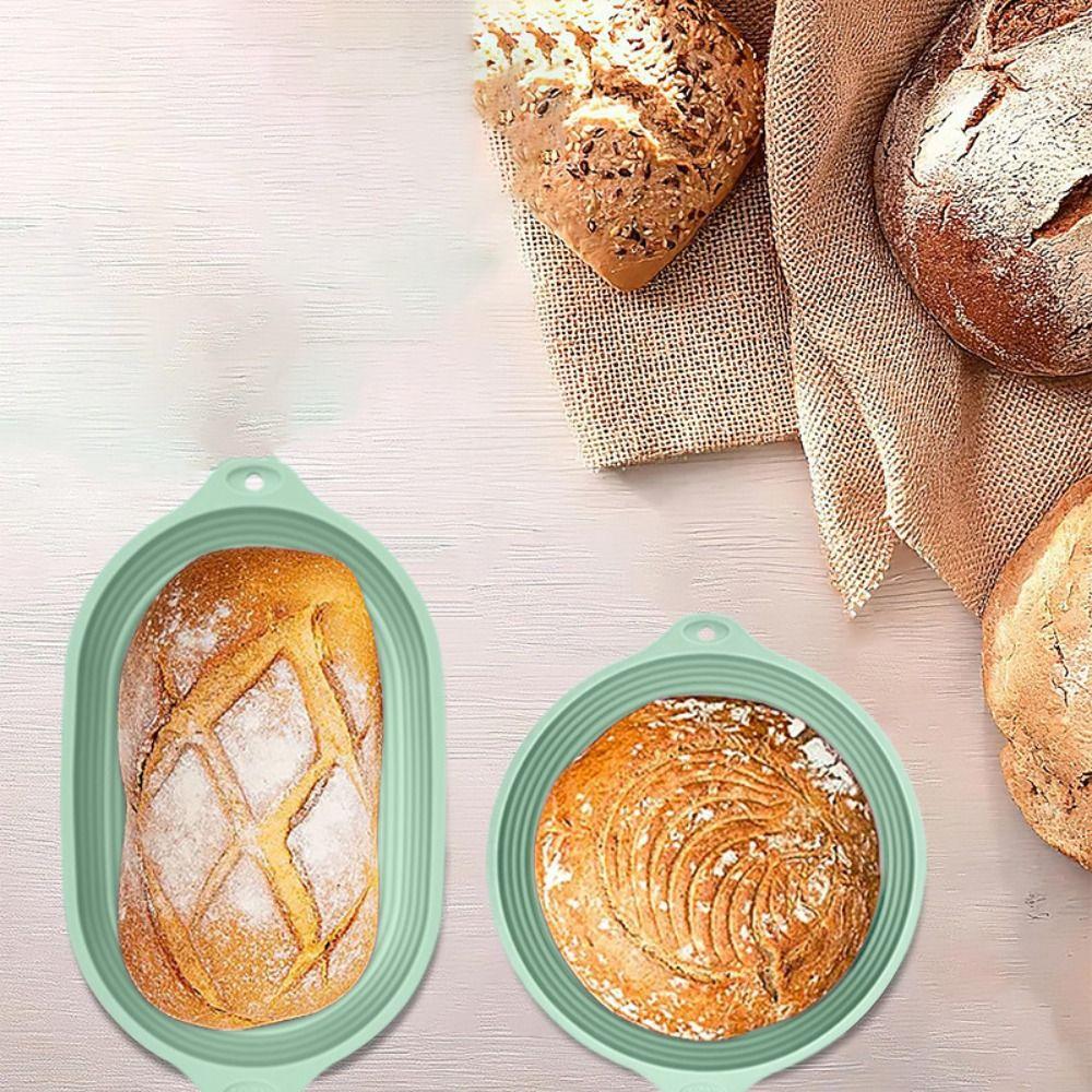 Silicone Bread Proofing Basket Round/Oval Dough Fermentation Basket Dough Proofing Bowl  Sourdough