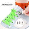 No-Tie Elastic Shoelaces with Creative Buckle for Men & Women - Colorful Round/Flat for Sports & Casual Wear