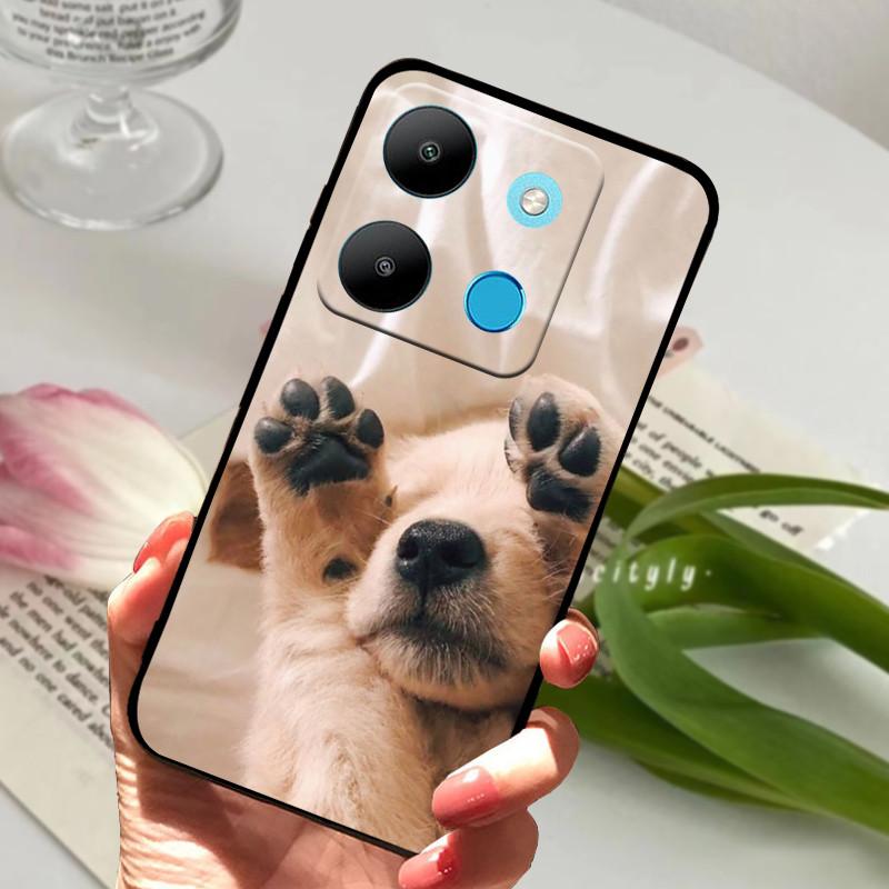 For Infinix Smart 7 Case Luxury Silicone TPU Soft Phone Black Cover Cases For Infinix Smart7 X6515 Funda Protector Coque Capa