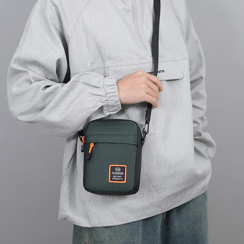 Men's Waterproof Casual Shoulder Bag Multi-Functional Outdoor Crossbody Bag Phone Bag