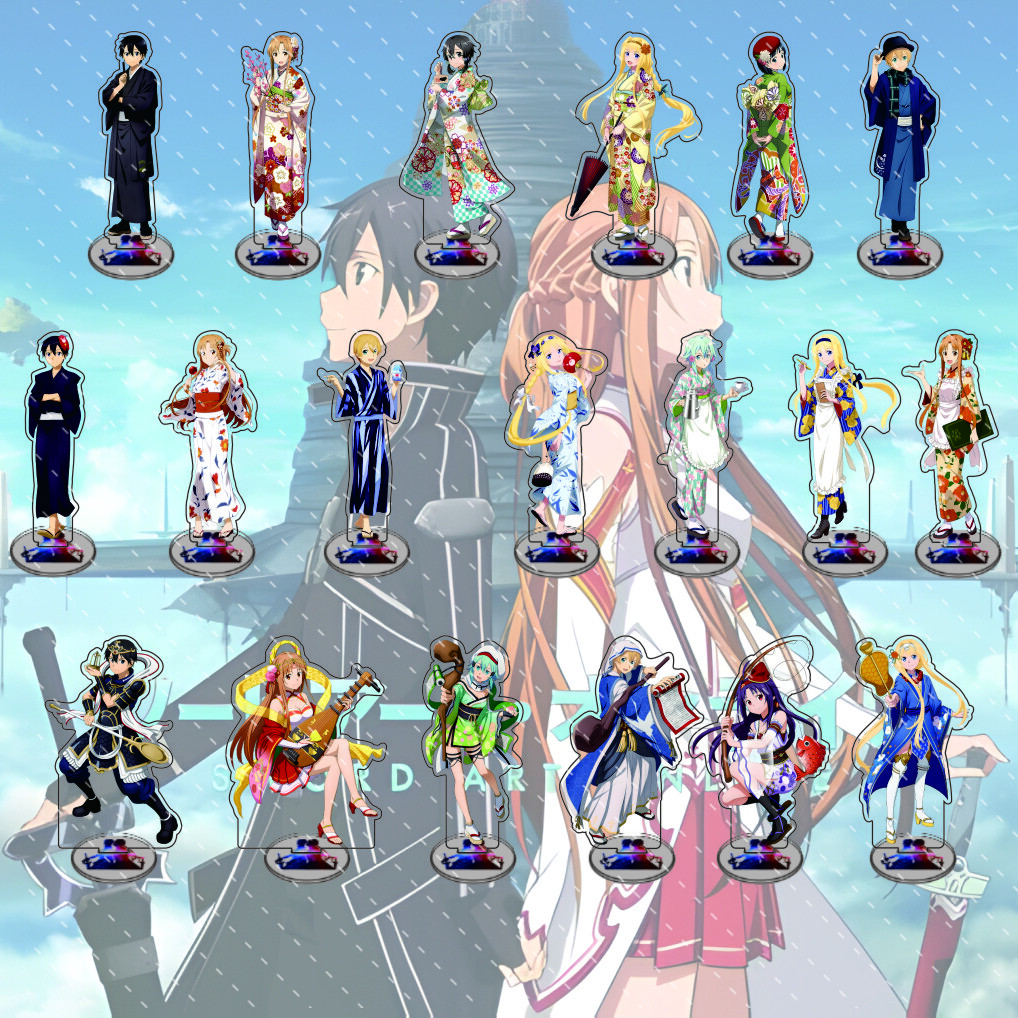 Anime Sword Art Online 15cm Acryl-Ständer Modell Action Schreibtischdekoration Sammlergeschenk