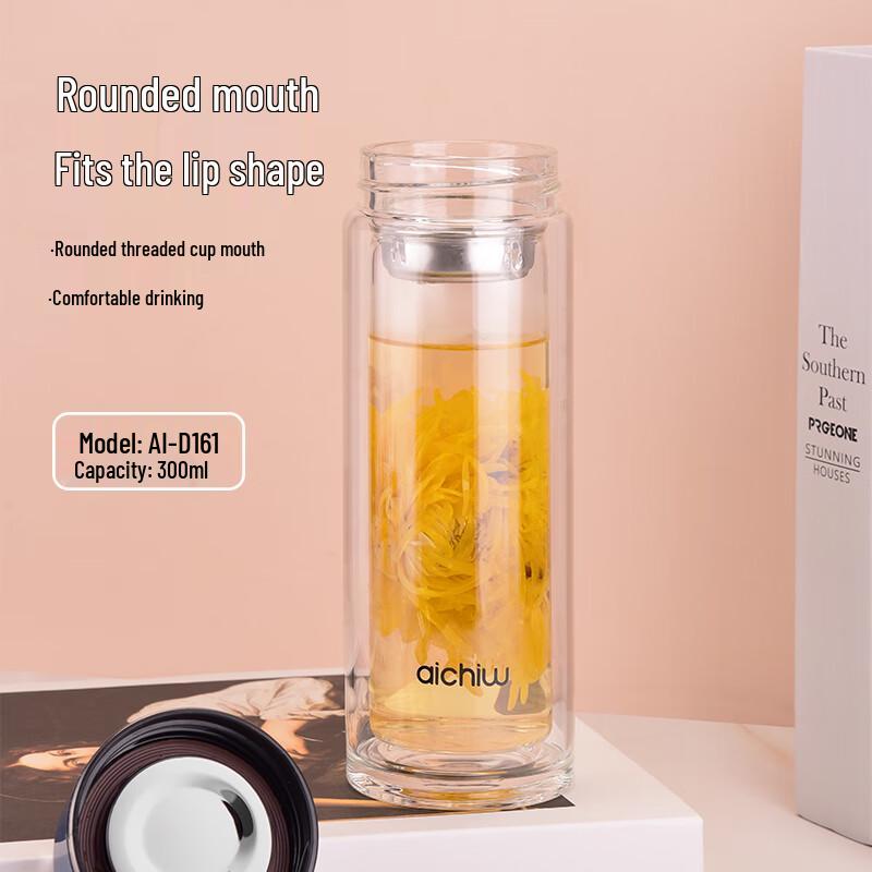 Aiqiwu Double-Layer Borosilicate Glass Cup