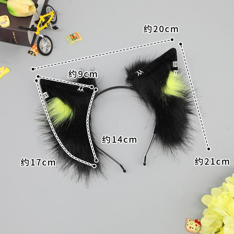 Handmade simulation plush animal ear headband cute comic show props cosplay party headgear puppet meow hair accessories