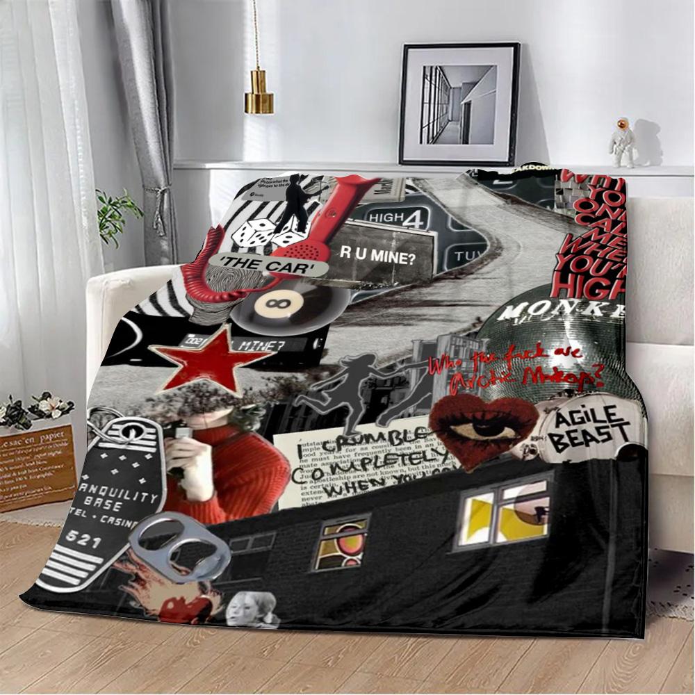 Printed Blanket Picnic Blankets Alex Turner Arctic Monkeys Rock Band Warm Blanket Soft and Comfortable Home Travel Birthday Gift
