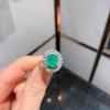 Jewelry European and American imitation emerald pendant ring fashion banquet jewelry set necklace ring