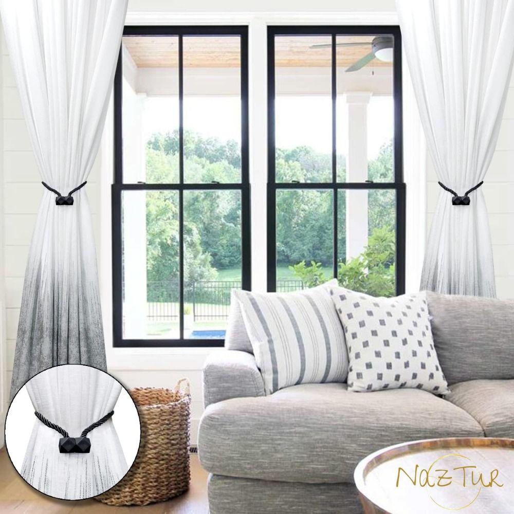 2Pcs INS Window Curtain Buckles Adjustable Magnetic Curtain Strap Curtain Holders  Home Decoration