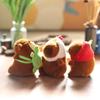 Stylish Capybara Keychain Stuffed Animal Keyring Ornament Adorable Plush Bag Pendant Accessories for Animal Lovers