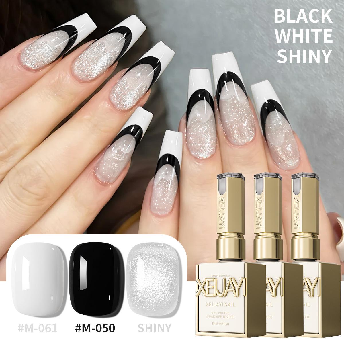 

Новый блестящий гель-лак для ногтей 2025: Белый блеск для нейл-арта и светотерапии