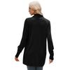 GMXIA Women's Solid Color Print Mid-length Sweater Coat Temperament Loose Knit Autumn Winter Long Sleeve V-Neck Jackets & Coats