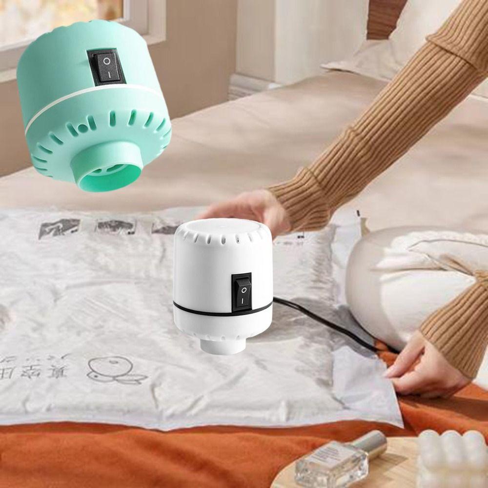 Надувной Электрический Вакуумный Насос для Пакетов Экономия Места Мини Вакуумный Упаковщик Машина Хранение Одеял зелёный 868₽