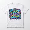 Freedom Graffiti T-Shirt - Retro Hip Hop Boombox Urban Streetwear Graphic Tee