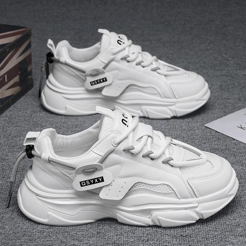 

Мужская обувь весна и осень 2025 молодежные спортивные кроссовки повседневные чисто белые маленькие белые папины кроссовки универсальная мода 48 белый