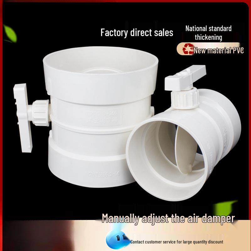 PVC Manuelle Klappenventile für Lüftungskanäle (Größen: 75, 110, 160, 200)