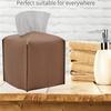 Waterproof PU Tissue Box Square Tissue Holder Minimalist Tissue Container  Office Use