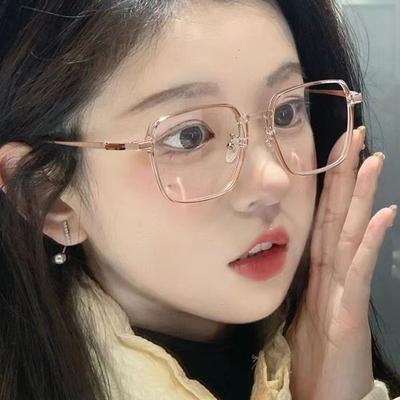 Anti Blue Light Glasses Women Men Big Frame Transparent Eyeglasses Unisex