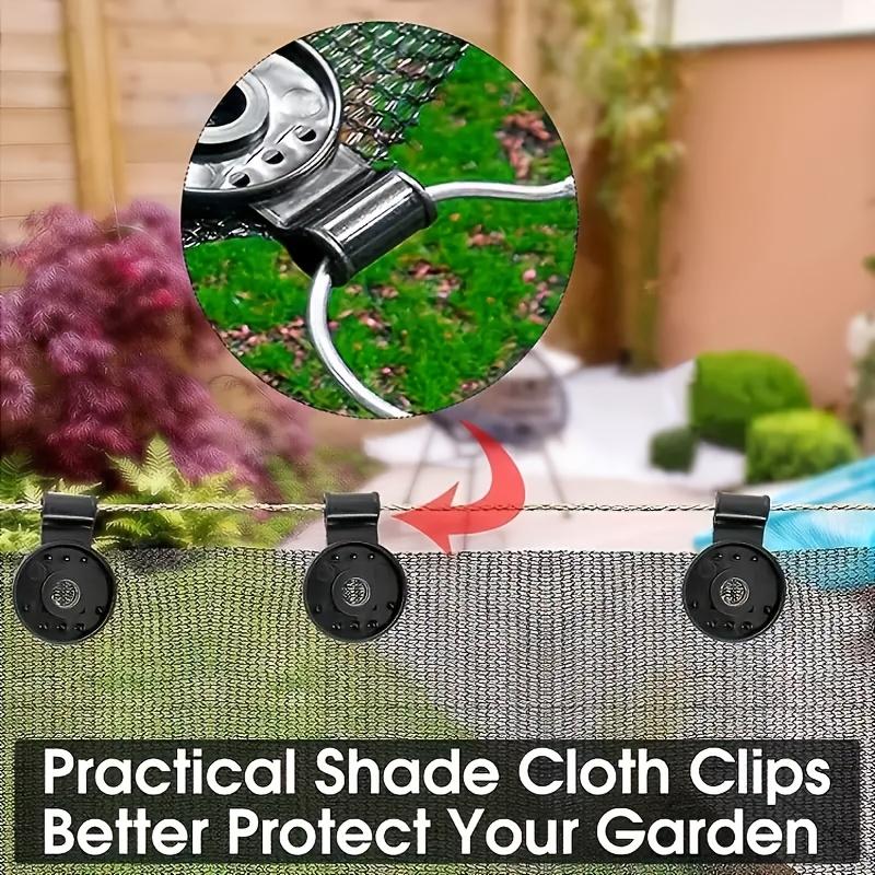 50 Pcs Heavy-Duty Reusable Sun Shade Net Clips, Detachable Polished Hooks Clamps for Greenhouse, Tent, Canopy, Fence & DIY