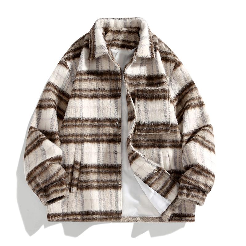 Woolen Coat Men's Autumn Retro Niche Lapel Jacket Design Cotton Casual Top