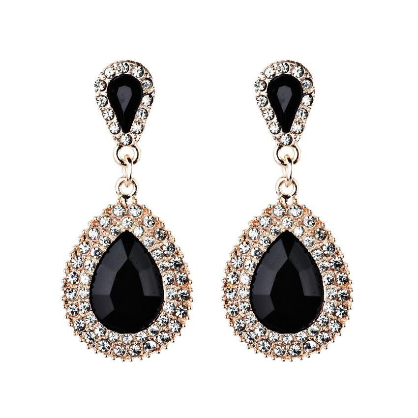 European-style Baroque Court Retro Luxury Water Drop Female Earrings Temperament Sweet Beauty Earrings