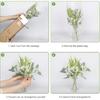 Mingfuxin Artificial Flowers for Decoration, Fake Plants Eucalyptus Leaves Ls Wild Flower with Glass Vase, Floral Arrangements Flower Bouquets Décor