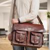 Geantă Messager Personalizată din Piele, Geantă pentru Laptop, Servietă, Purtată pe Diagonală, Geantă de Mână pentru Birou, Geantă Messager Rustic Vintage Cadouri de Valentine pentru Bărbați