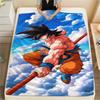 1PC Son Goku Patterned Flannel Blanket Suitable For All Seasons For Home Decor Warmth And Comfort Gifts Holiday Present