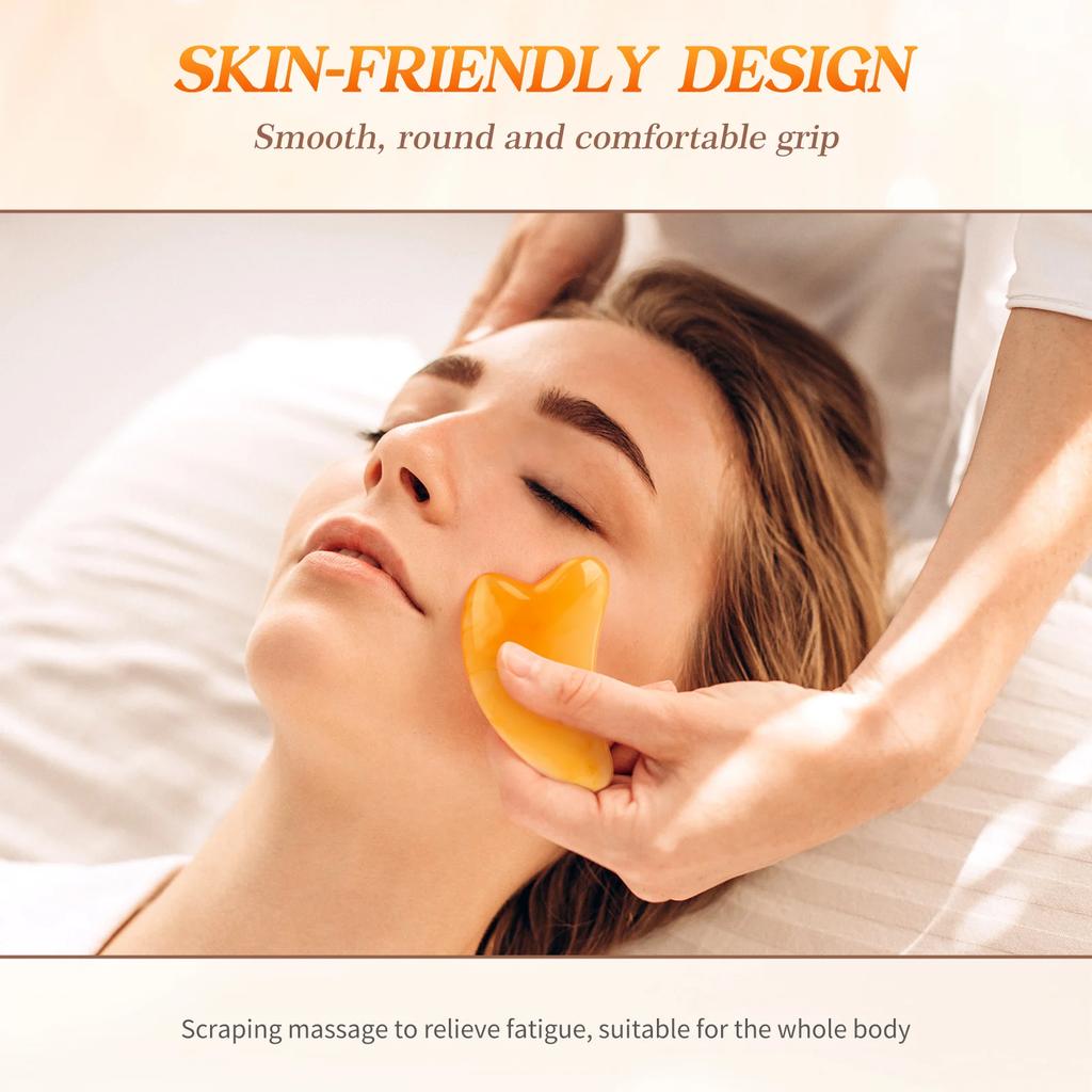 Resin Guasha Massage Board Body Meridian Scraping Scalp Massage Comb Head Eye Neck Face SPA Massager Acupuncture Massage Tools