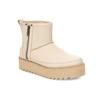 UGG F19 Clássico Rebelde Biker Mini Forrado com Fleece Rosa Feminino 1105313-BONE