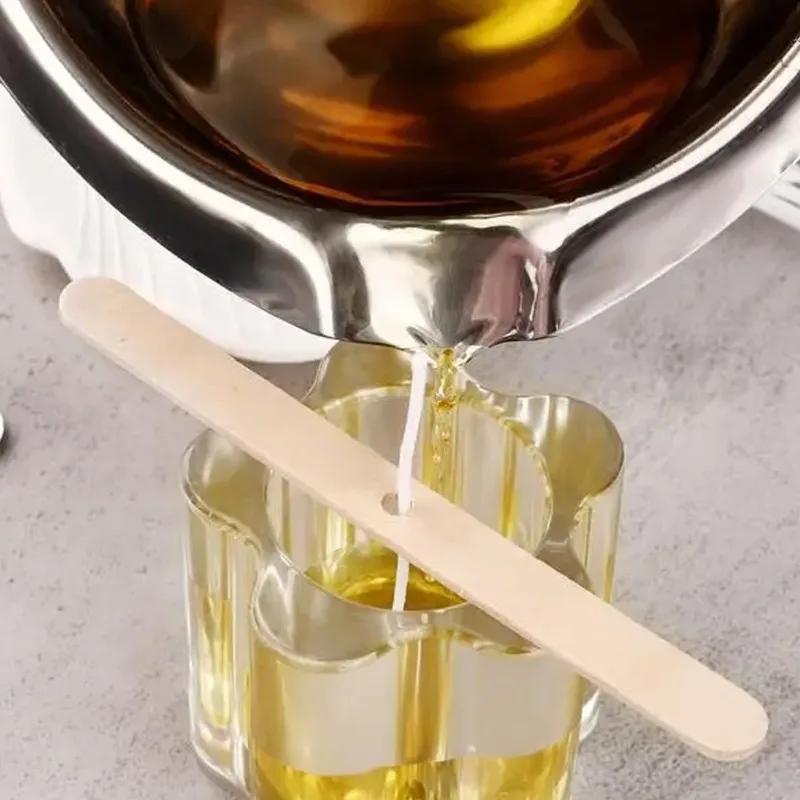 100/300pcs Waxed Cotton Candle Wicks Bulk Hand Dipped Reinforced Wick Bundles for DIY Candle Making Ghee Lamp Supplies