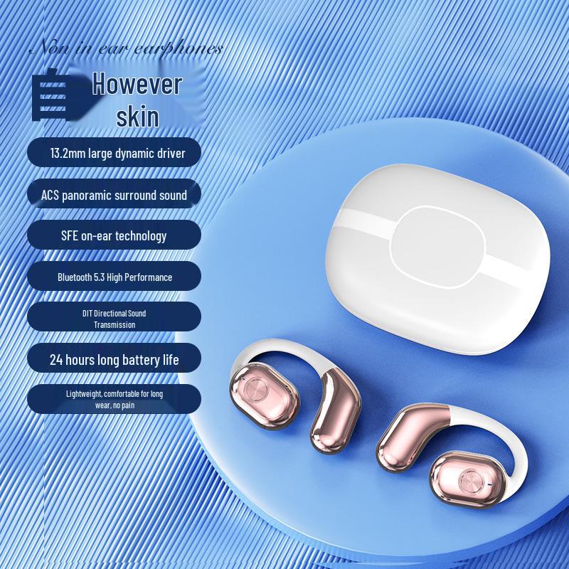 T29 Air Conduction Ear Hook Bluetooth Earphones - Non-In-Ear, Long Battery Life, Compact for Sports