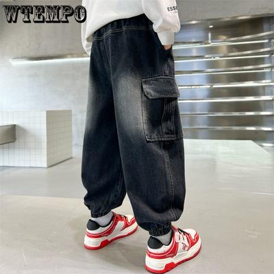 Boys' Pants Autumn Pants Boys' Spring Styles Children's Clothing Cool Workwear Jeans Trendy