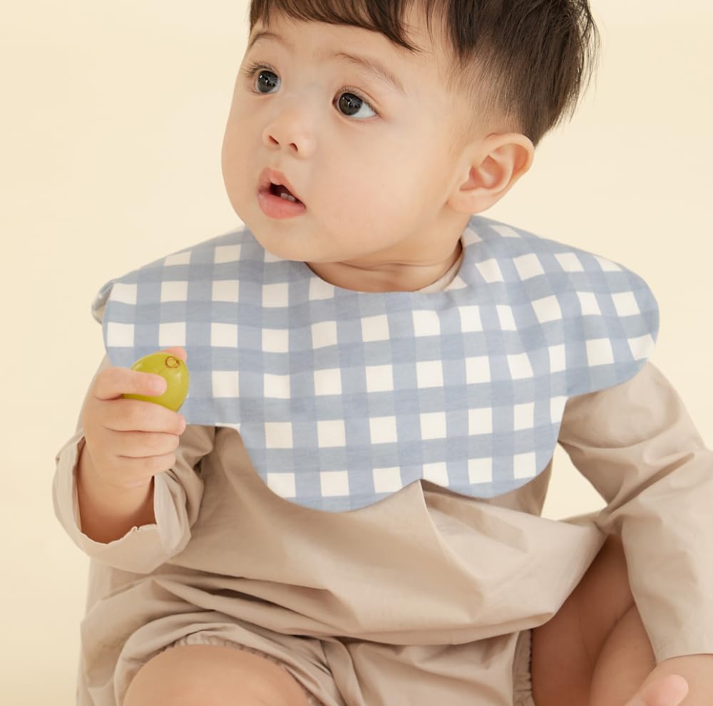 Konny Baba Előke Baba Nedvszívó és Gyors Lányoknak és Babának Babaváró 5 Krémes Kék [Konny] Készlet, Előke, 360°-ban Forgatható, Szárító, Egyszerű, Fiúk,