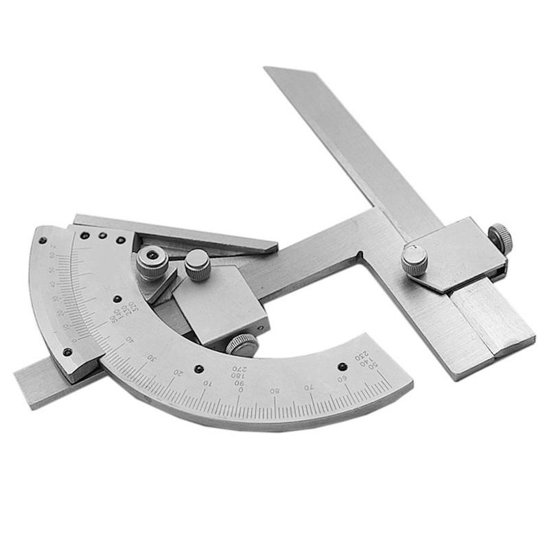 0-320 Degree Precision Bevel Protractor Angle Finder Stainless Steel Vernier Scale For Woodworking Metalworking Machining