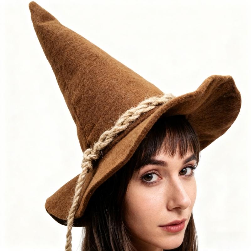 Vogelscheuchen Hexenhut Halloween Hexenhut Festlicher Party Unisex Zaubererhut für Festliche Feiern