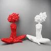 Modern Abstract Art Figure Sculptures, Resin Crafts, Statues, Fashionable Girl Figure Portraits, Home Decoration Accessories