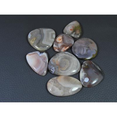 300Cts. Ágata Lace Crazy Natural Cabochão Fantasia Pedra Preciosa Solta Lote de 08 Peças C-1557