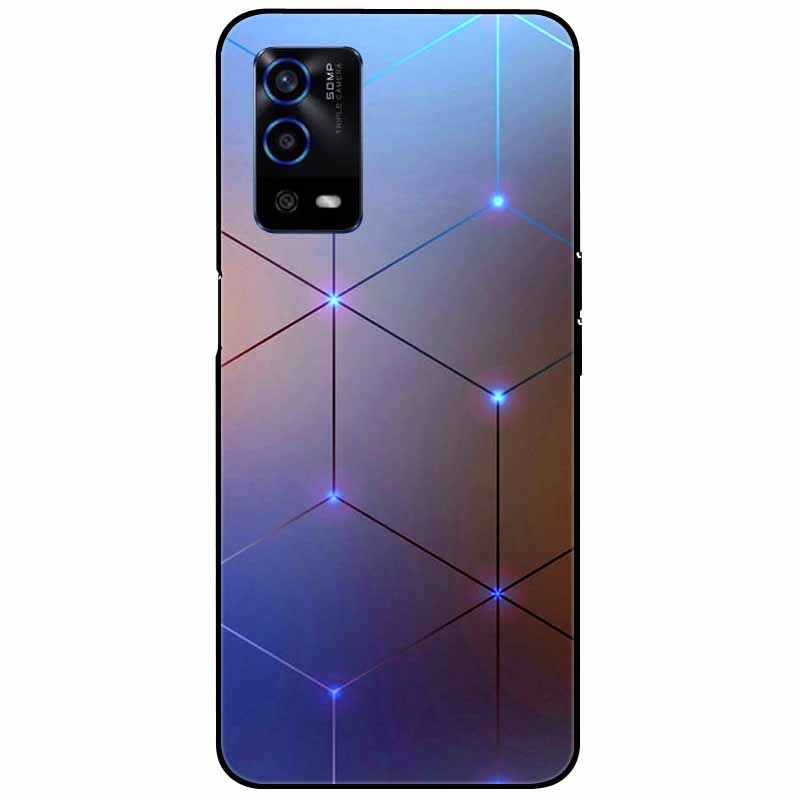 For Oppo A55 4G Case A 55 Silicone Soft Painted TPU Black Cover for Oppo A55 Case CPH2325 Cute Funda Coque for OPPOA55 6.51''
