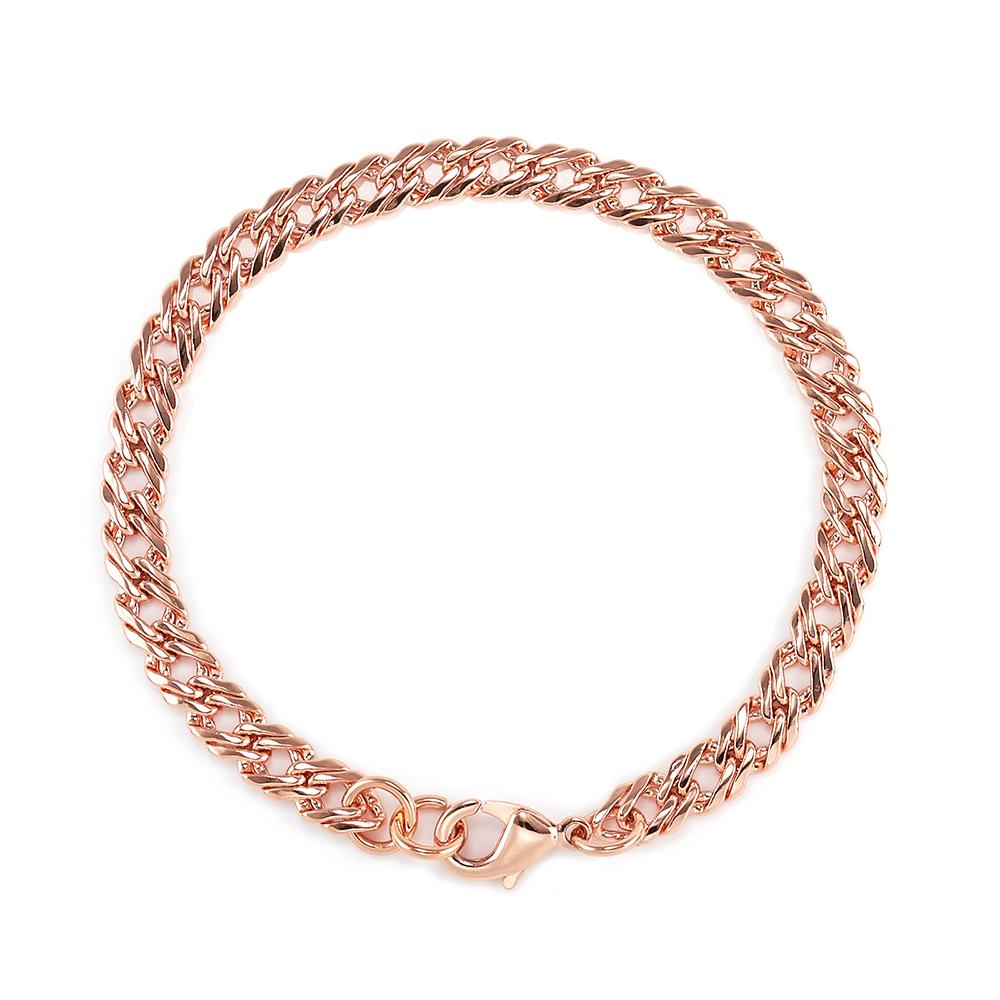 

Vinterly Cuban Chain Pure Copper Bracelets for Men Women Adjustable Lobster Clasp Punk Anti-scratch 7-10.5 Inch Jewelry Charm 7inch(17.78cm)