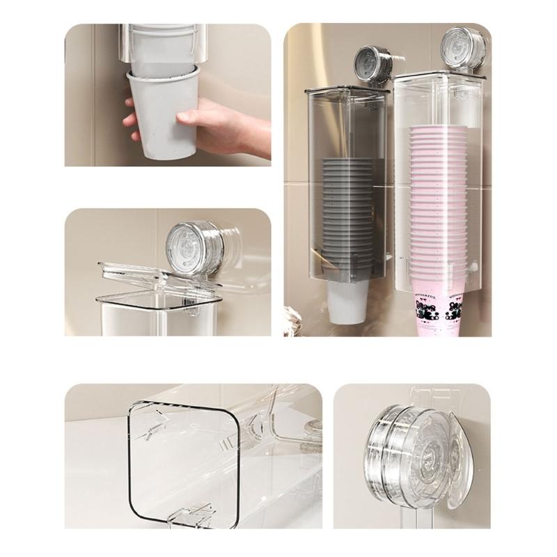 Without Drilling Paper Cup Storage Rack Home Accessory Stylish for Desk and Table Use Various Occasions Organizers